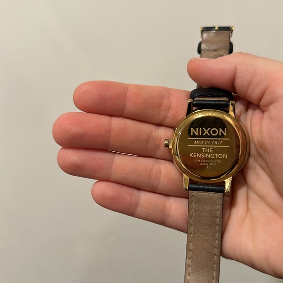 Nixon Women's Watch with Gold Case and Black Strap - Picture 2 of 2